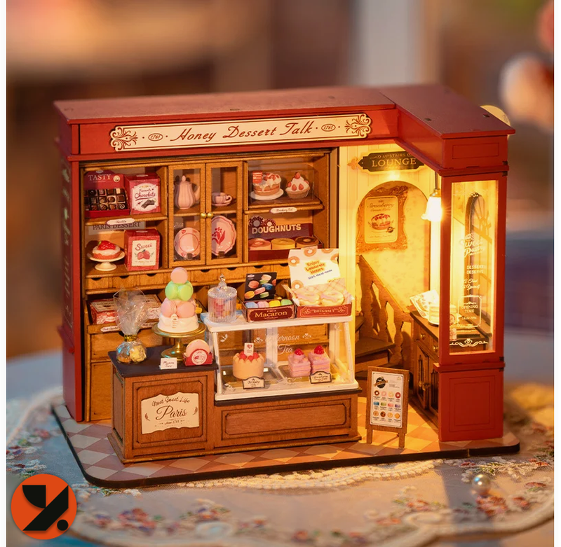 Honey Dessert Talk Miniature Wooden House