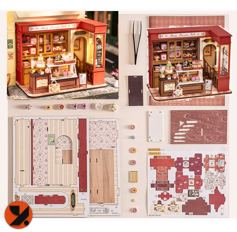 Honey Dessert Talk Miniature Wooden House