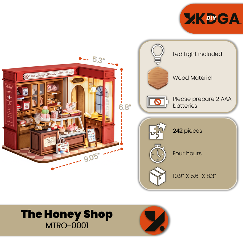 Honey Dessert Talk Miniature Wooden House