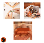 Cozy Living Lounge With Orange Sofa