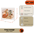 Cozy Living Lounge With Orange Sofa